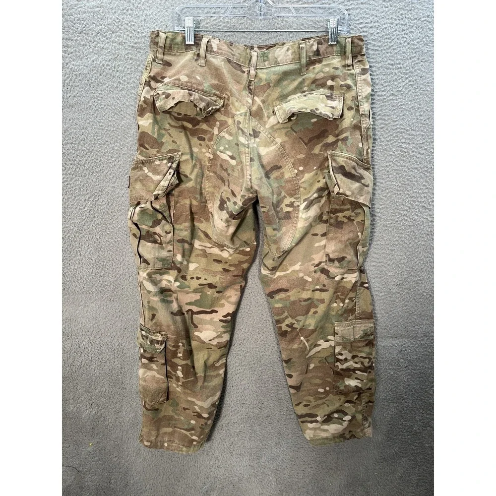 Military Pants Adult Medium Extra Short Camouflage Multicam Camo Ripstop Cargo *